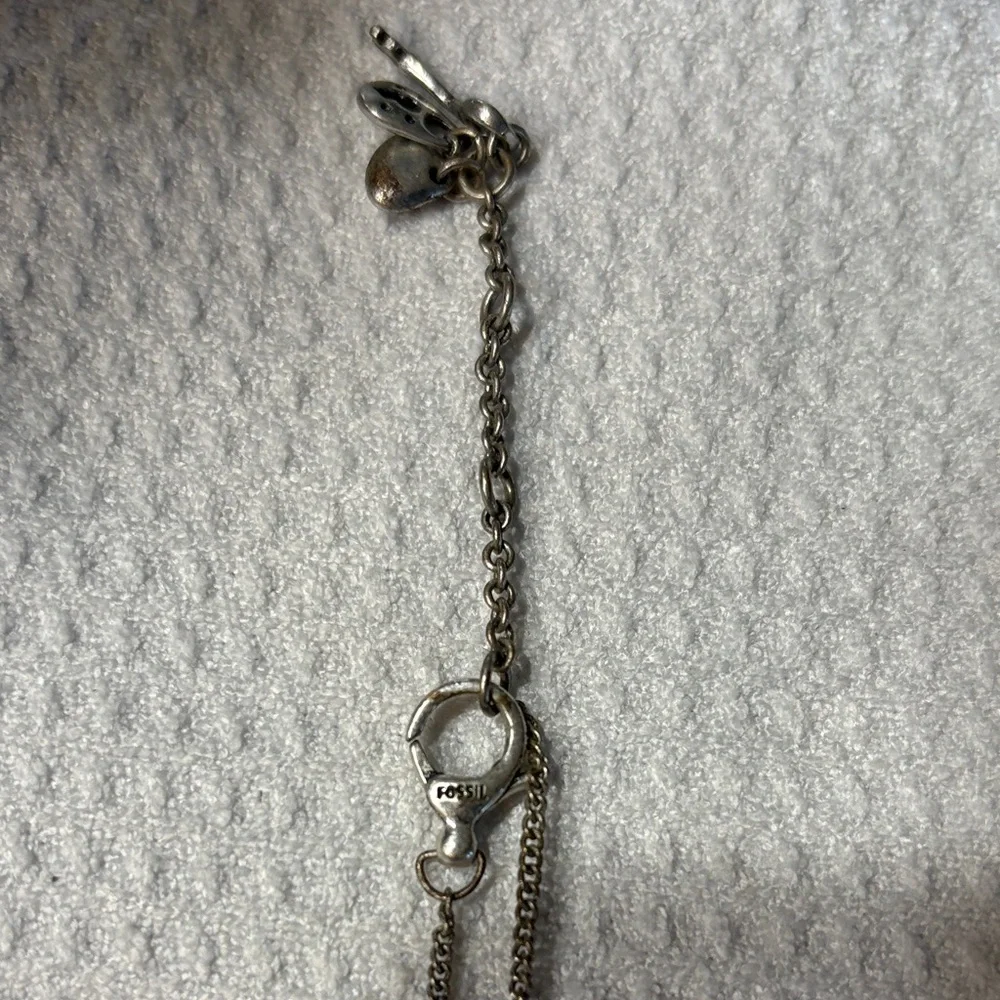 Fossil Silver Bird Pendant Necklace - Picture 6 of 6